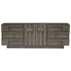 Charcoal Grey Brutalist Lane Cabinet or Dresser