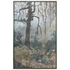 1964, Impressionist Oil on Canvas Landscape