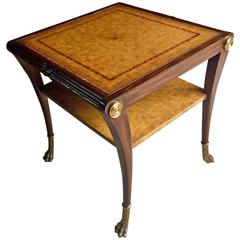 Regency Style Table Occasional Maitland Smith Side Table Leather