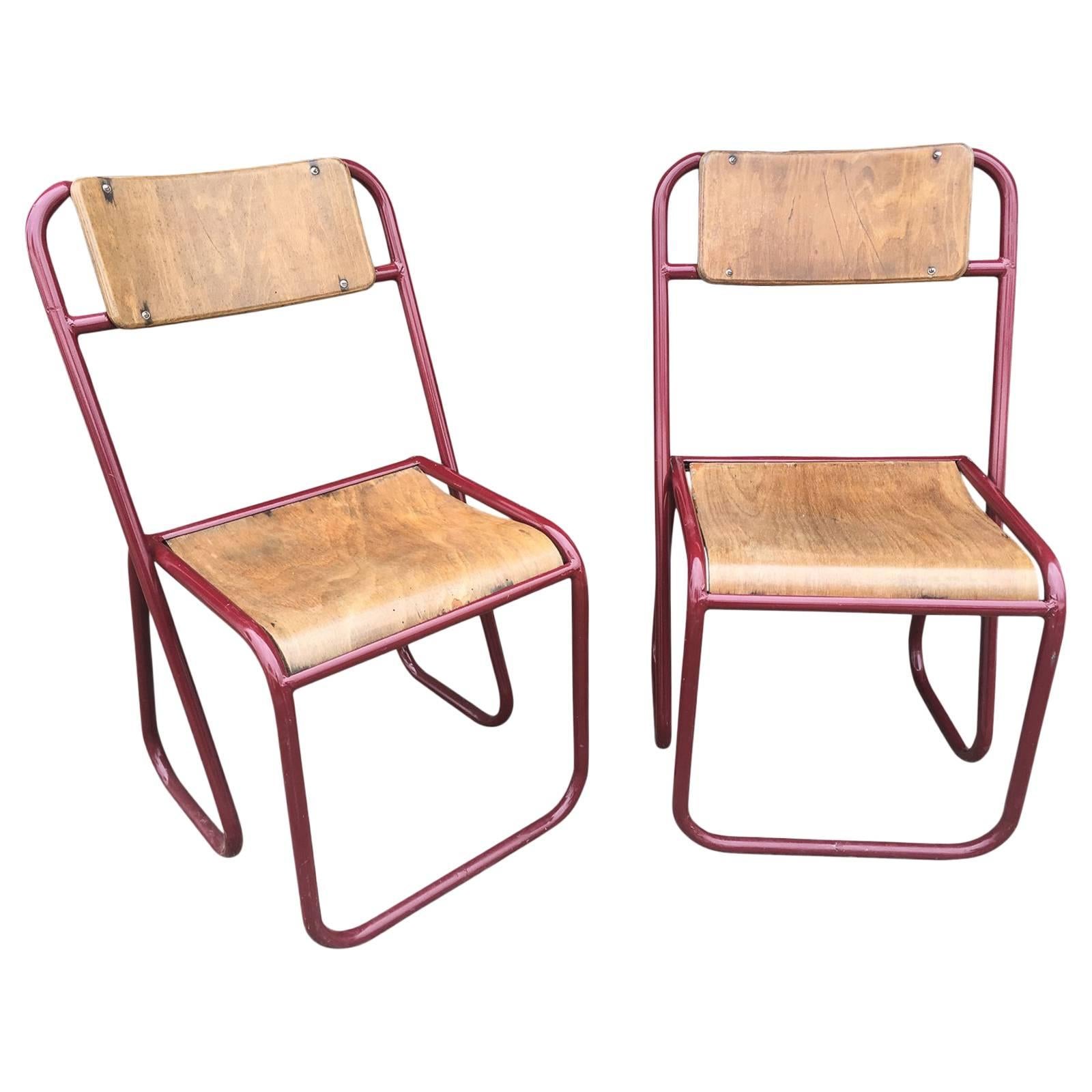 Rare Pair of French Chairs