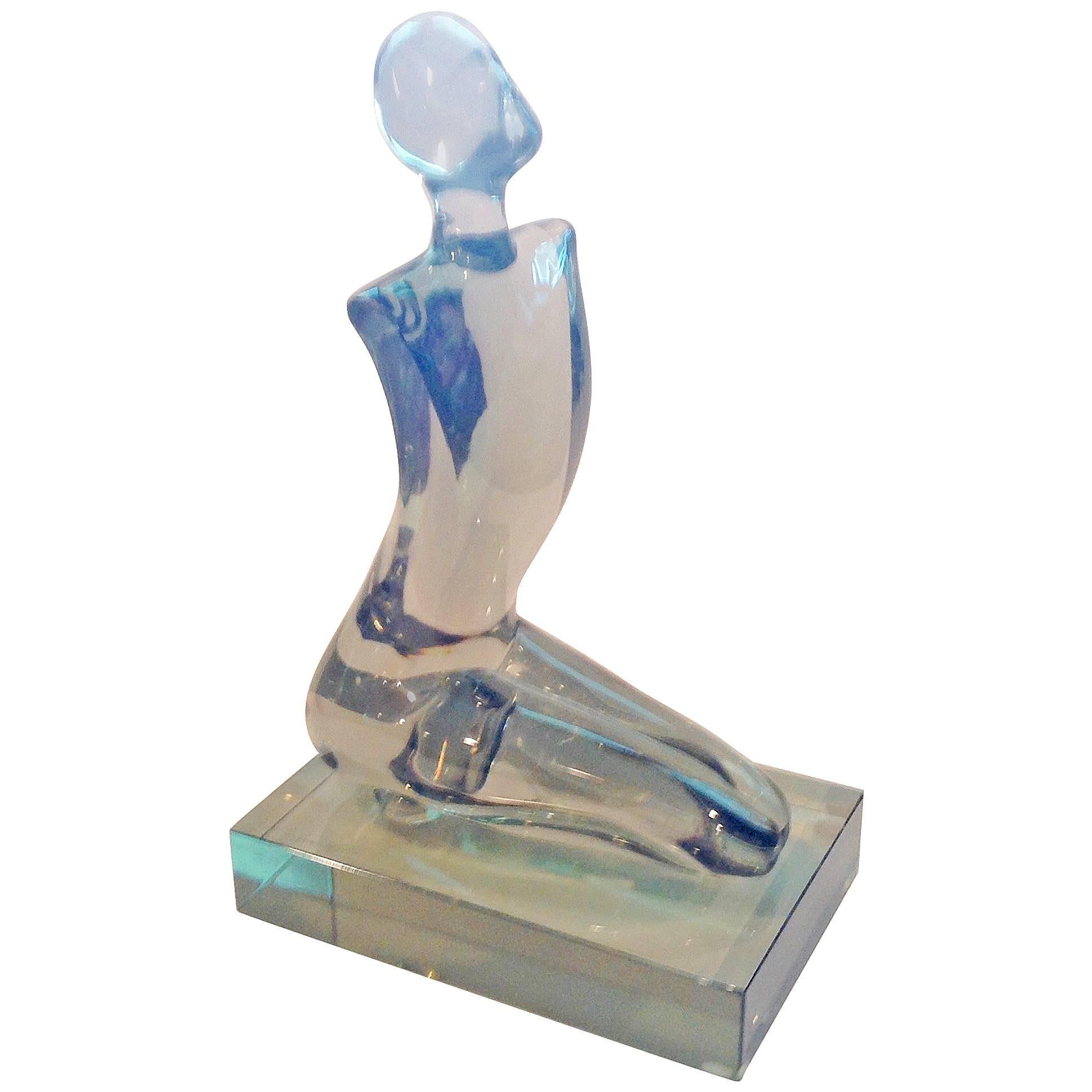 Large and Sleek Murano Sculpture by Pino Signoretto For Sale