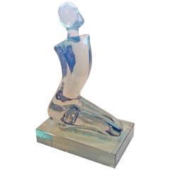 Large and Sleek Murano Sculpture by Pino Signoretto