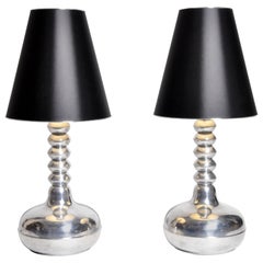 Pair of Console Metal Lamps