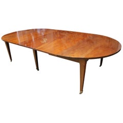 French Louis XVI Mahogany Extension Dining Table