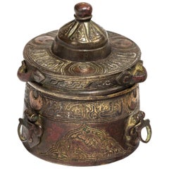 Antique Khorasan Bronze Inkwell
