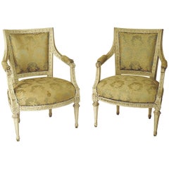 Pair of Swedish Painted Armchairs