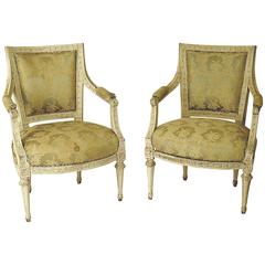 Pair of Swedish Painted Armchairs 6