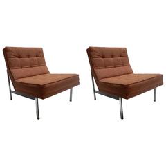 1960 Pair of Knoll Parallel Bar Lounge Chairs