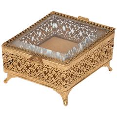 Italian Glass and Gilt Metal Decorative Box 12