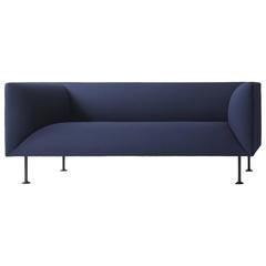 Godot Two-Seat Sofa by Iskos-Berlin W. Steel Legs & Fabric or Leather Upholstery 5