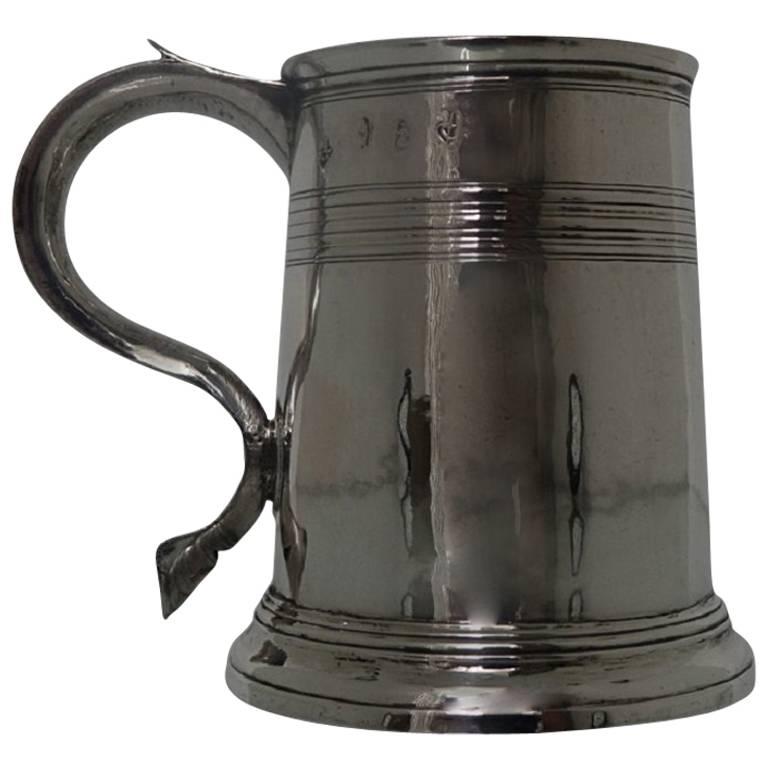 Early 18th Century Britannia Silver Geo I Half Pint Mug Joseph Clare For Sale