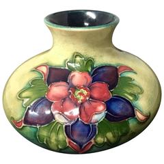 Antique Petite English Floral Art Pottery Vase by William Moorcroft