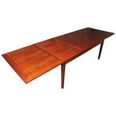 Vintage Large Danish Dining Room or Conference Table by Skovby