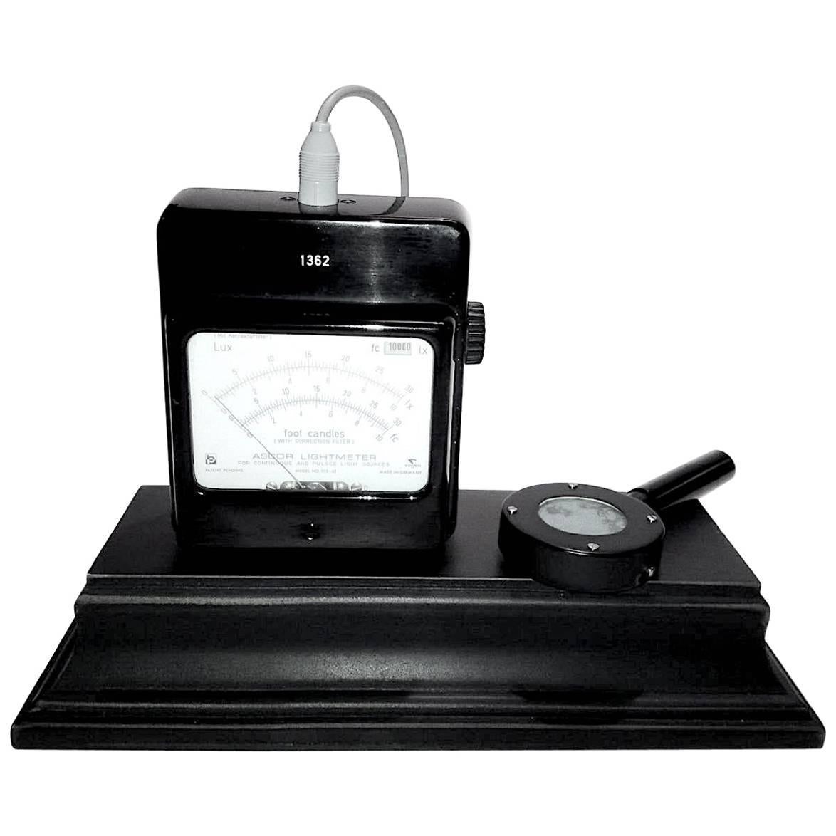 Cinema Footcandle Light Meter As Sculpture Circa 1960s with Probe Works ON SALE! For Sale