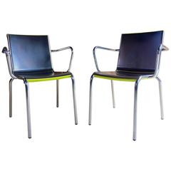 Magis ALO Chairs by Karim Rashid Dining Set of Two Aluminium Pair