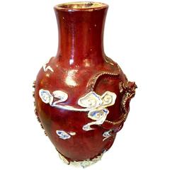 Large Japanese Dragon Sumida Vase, Meiji Period