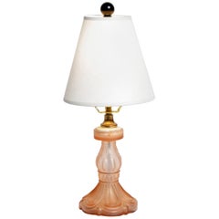 Pink Frosted Glass Table Lamp