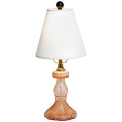 Pink Frosted Glass Table Lamp 6