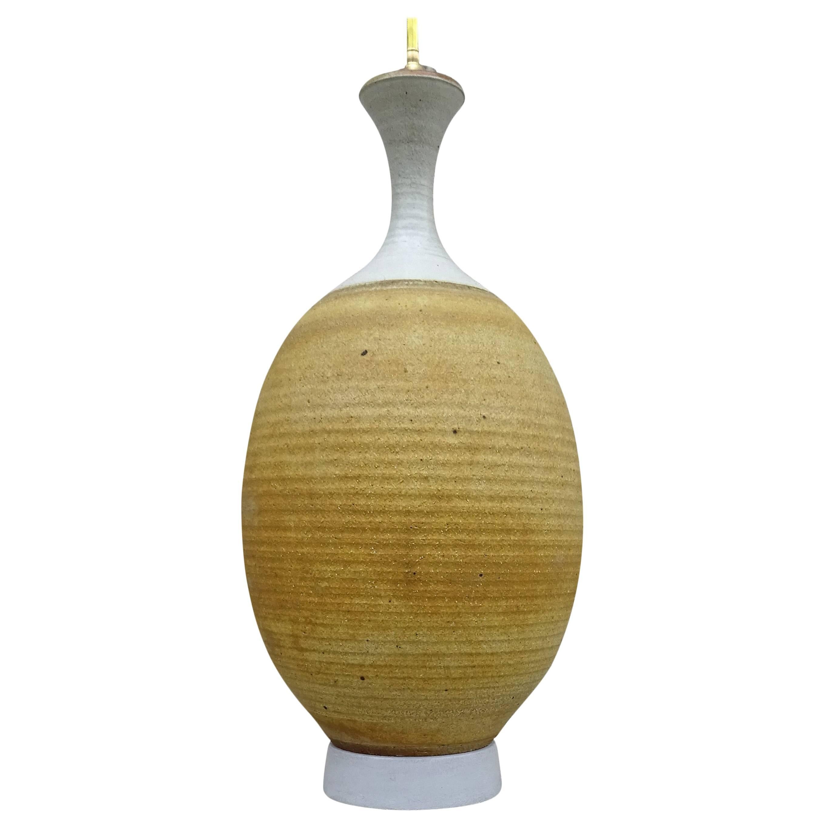 Monumental 1960s California Modern Bob Kinzie Art Pottery Table Lamp