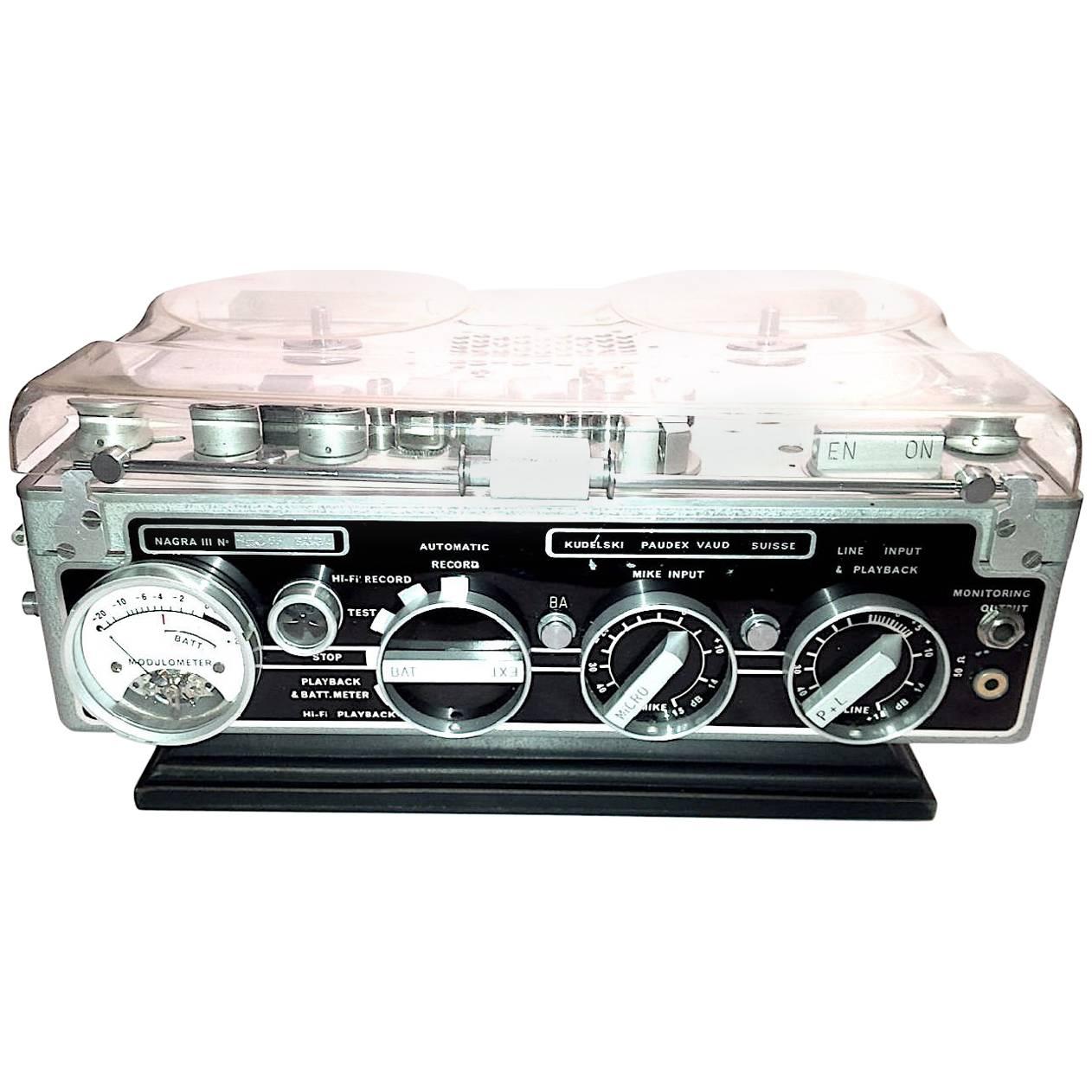 Motion Picture Audio Recorder. "Nagra III", Circa 1966 Vintage Sculpture ON SALE For Sale