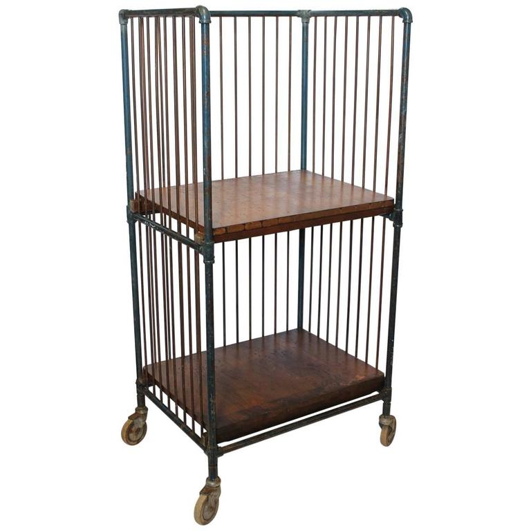 Antique Industrial Metal Bindery Cart at 1stDibs