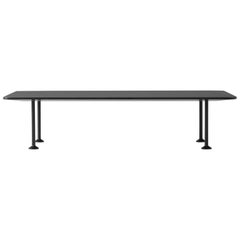 Godot Coffee Table, Rectangular, MDF 
Charcoal Linoleum, Custom Legs, Quickship