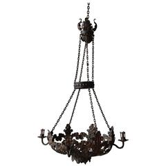 Late 19th Century Italian Tole Chandelier 9
