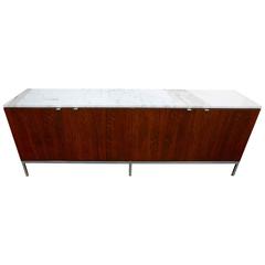 Knoll Rosewood Credenza with Marble Top