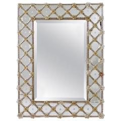 Rectangular Venetian Border Glass Mirror