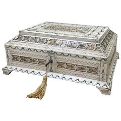 Early 19th Century Russian Stained and Carved Bone Table Casket 3