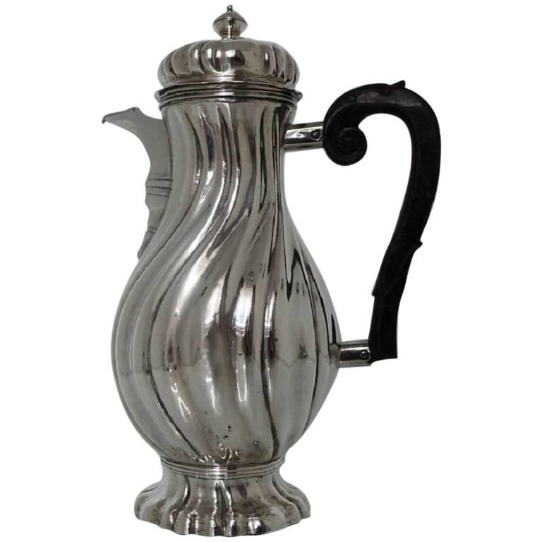 Rare 18th Century Antique Silver German Coffee Pot Augsburg 1757/59 CG