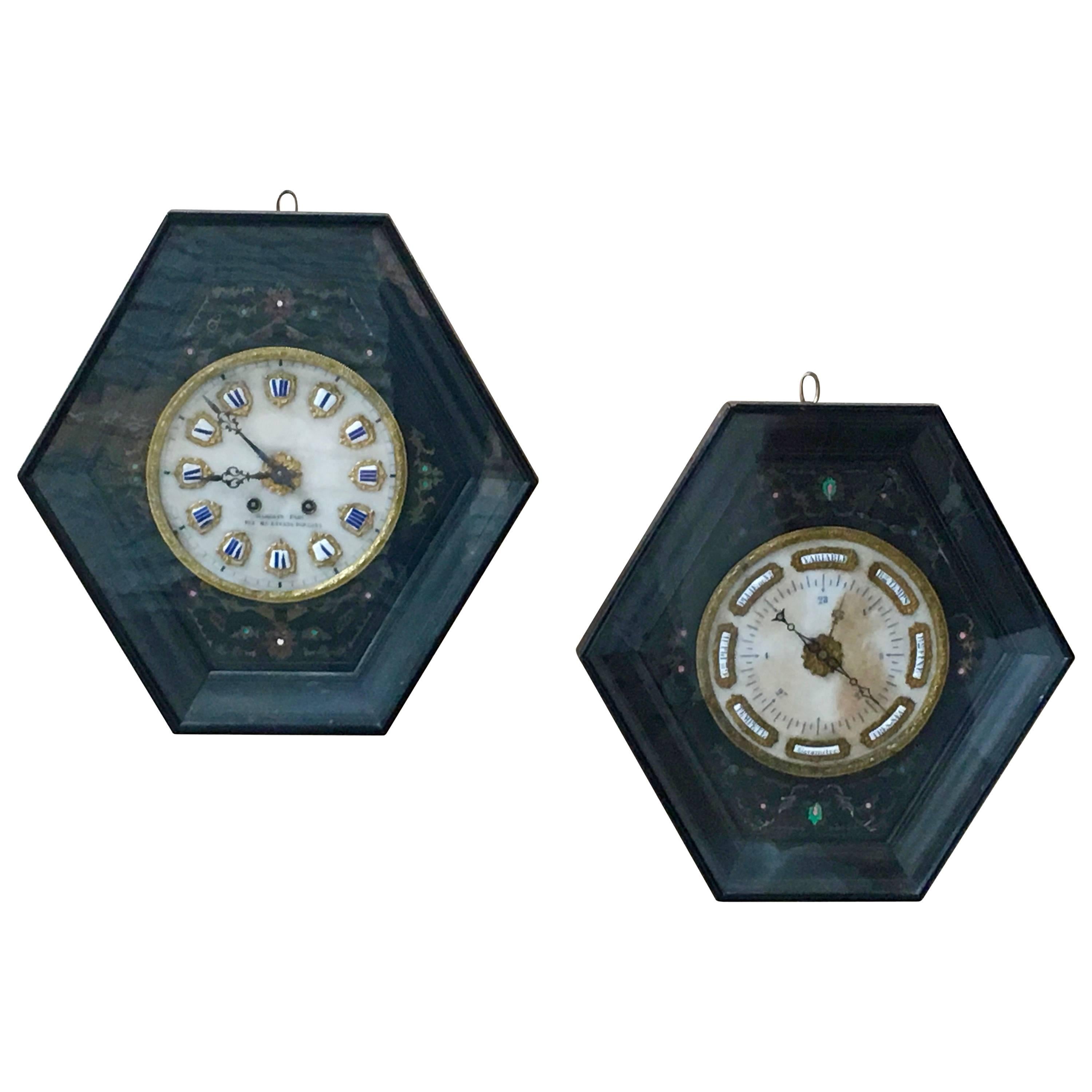Napoleon III Clock and Barometer Set