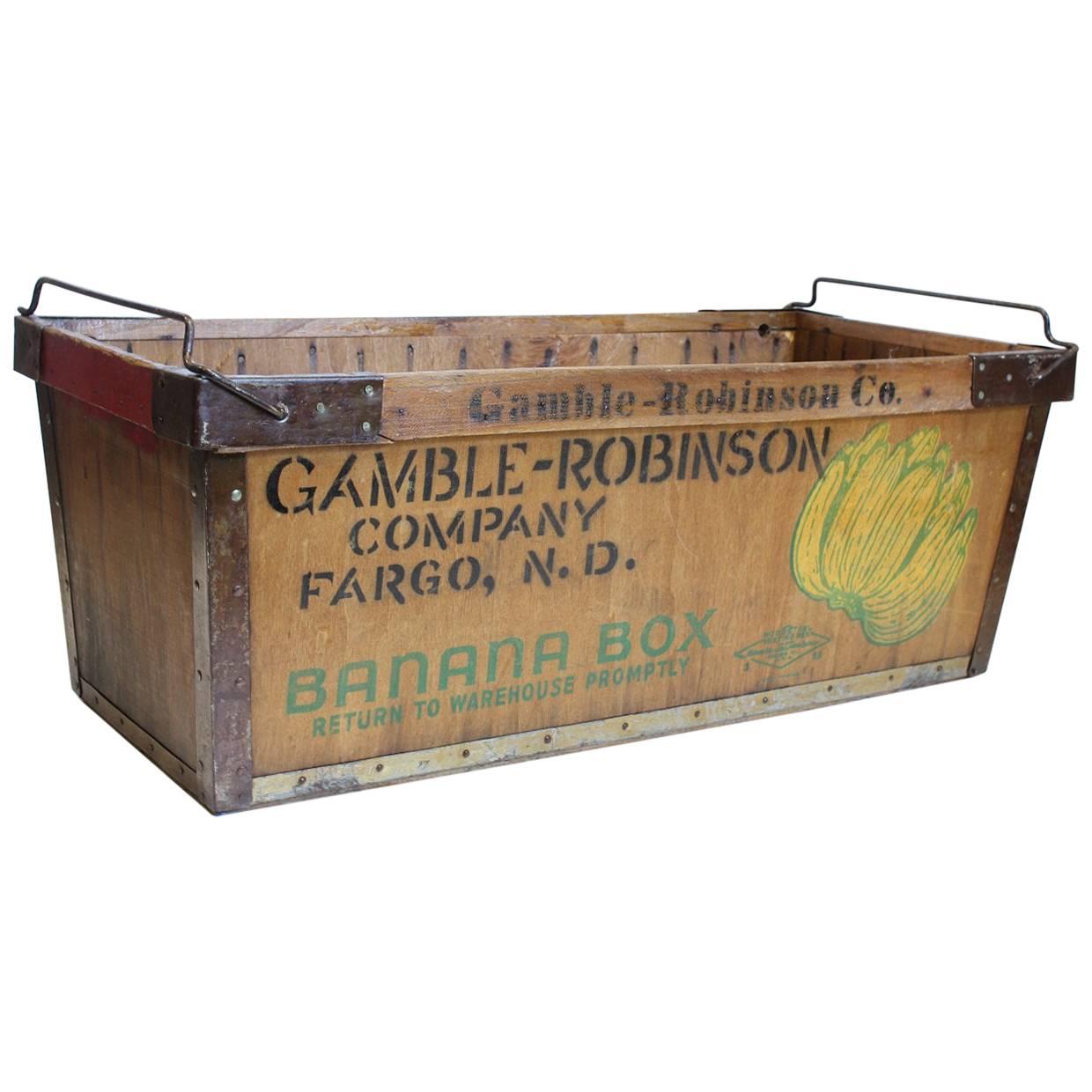 Vintage American Banana Crate For Sale