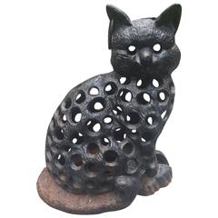 Lanterne antique de chat japonais