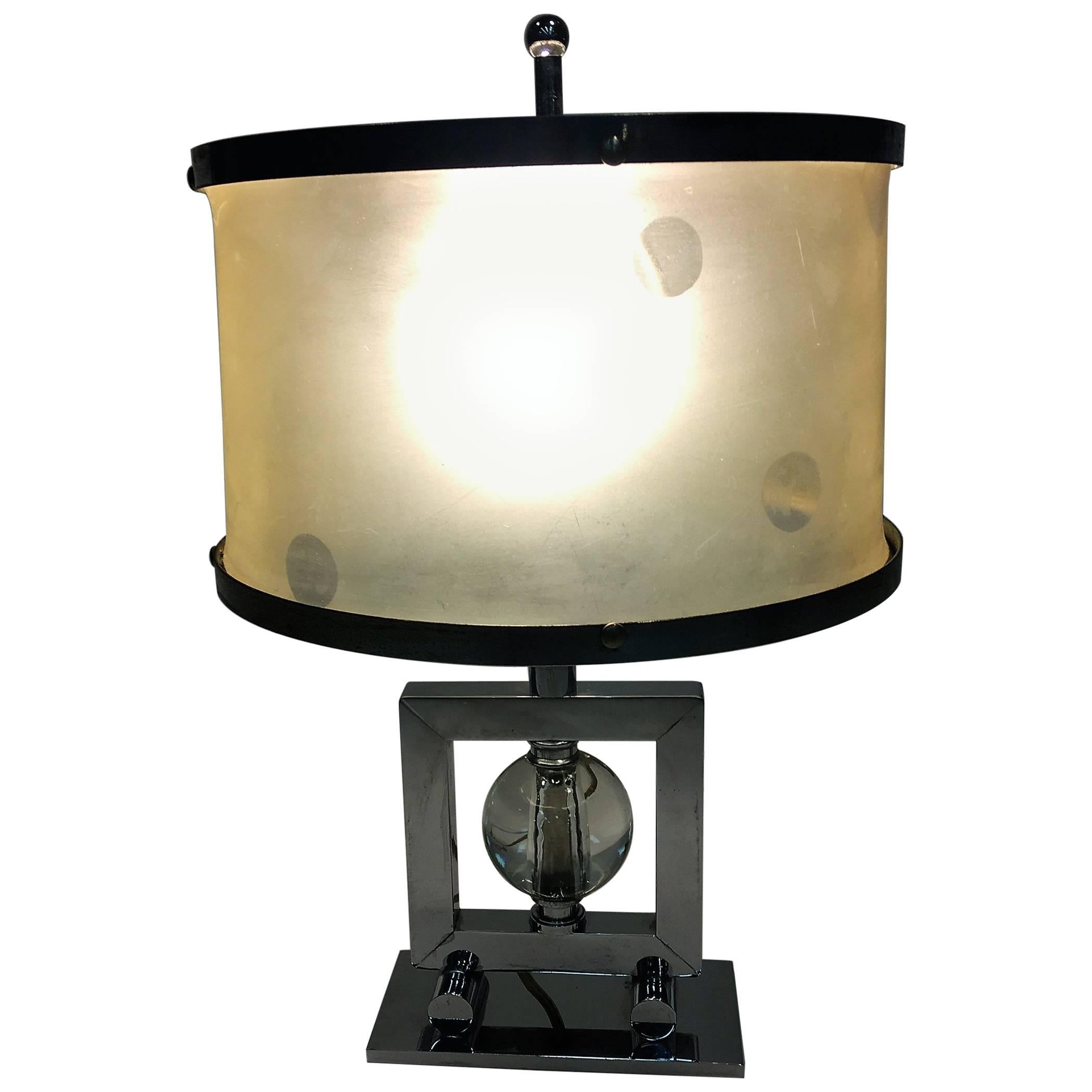 Rare Striking Art Deco Gilbert Rohde Lamp For Sale