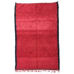 Bohemian Moroccan Shaggy Pile Vintage Rug 3