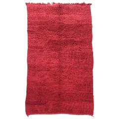 Vintage Red Tribal Moroccan Rug 8