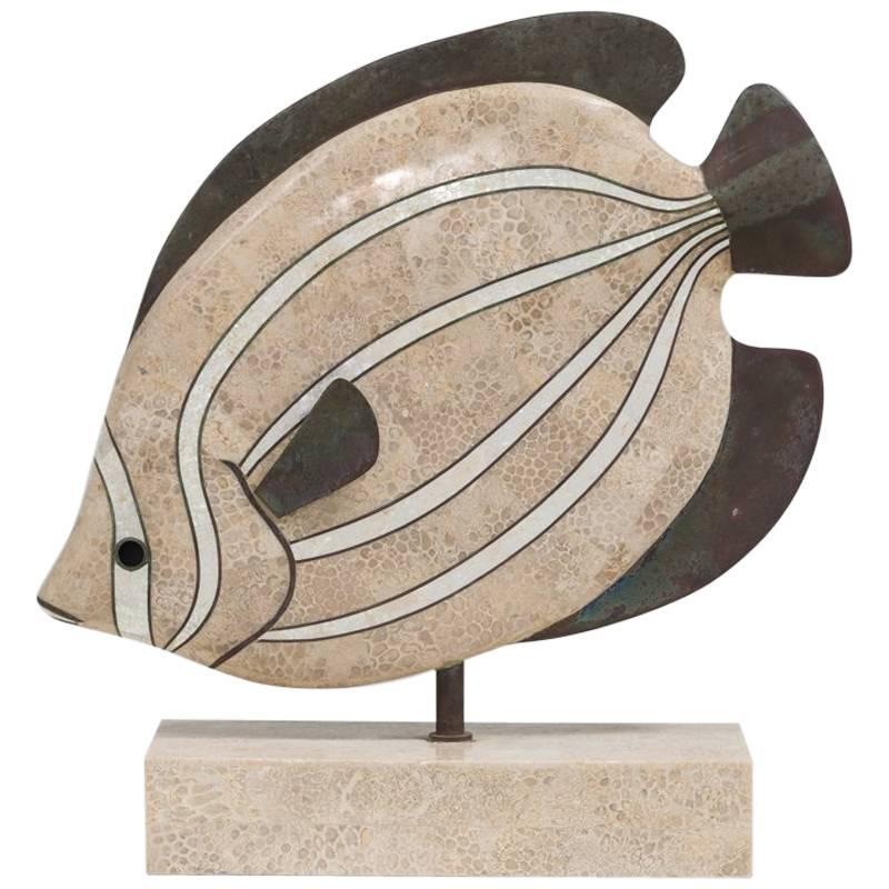 Maitland-Smith Fish with Mother-of-Pearl Inlay, USA, 1980s