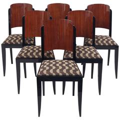 Set of French Art Deco Chairs Made by Architect Jules Leleu 10