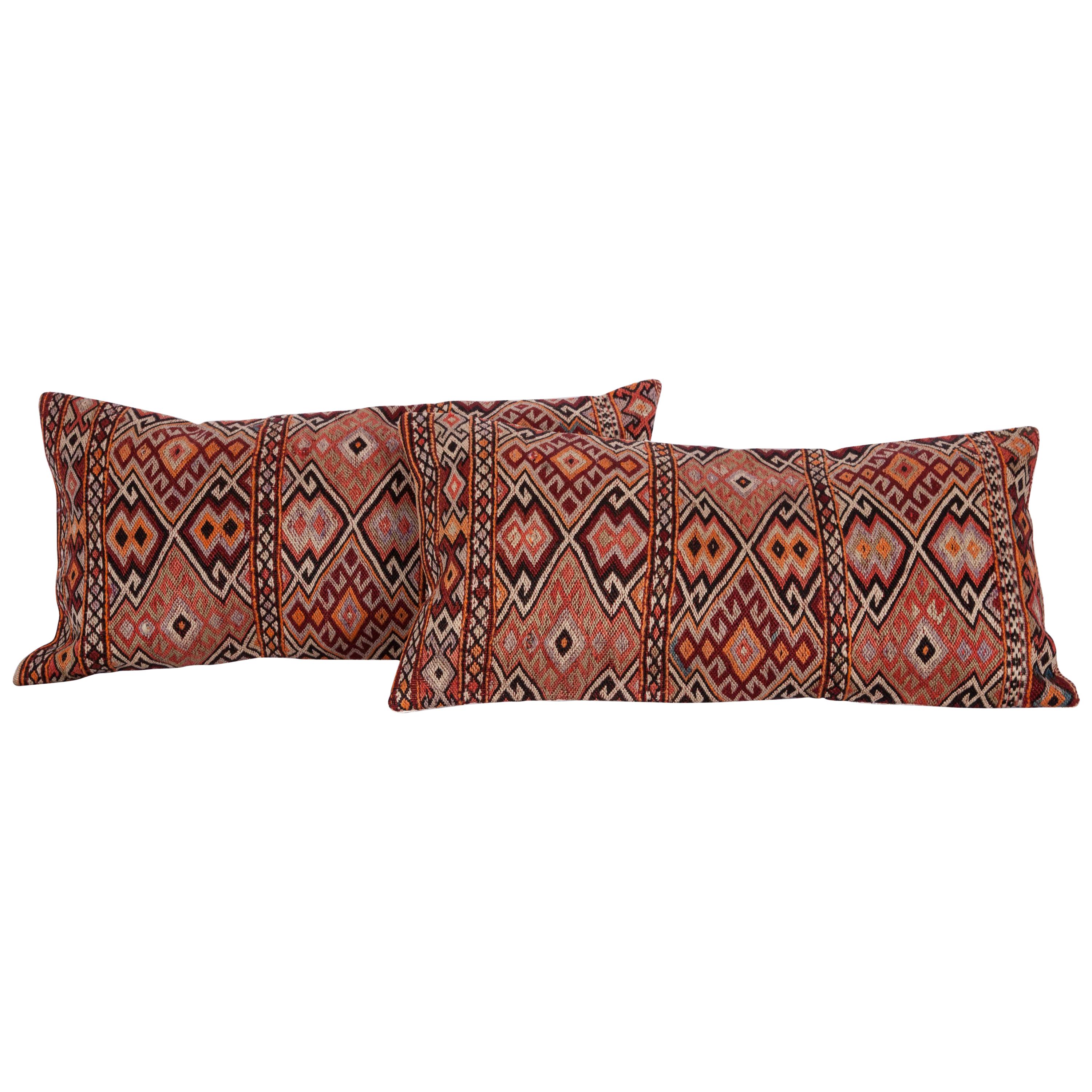 Old Anatolian Sumak Pillow Cases, Early 20th Century