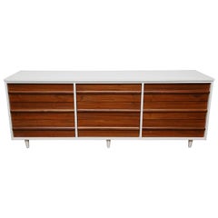 Vic Art Credenza in Natural and White Lacquer, 1960s, USA