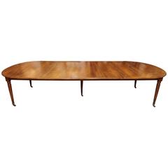 18th Century French Walnut Dining Table with Leaves