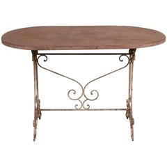 Vintage French Metal Folding Table 3