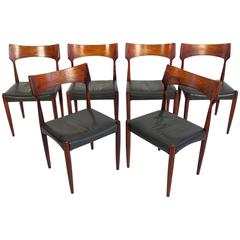 Set of Six Rosewood Chairs by Bernhard Pedersen & Søn