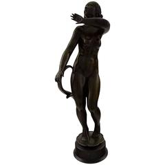 Just Andersen 1884-1943, Large and Rare Figure of a Standing Naked Woman