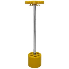 Yellow Coat Stand Pop Art by Roberto Lucchi and Paolo Orlandini Italy circa 1970