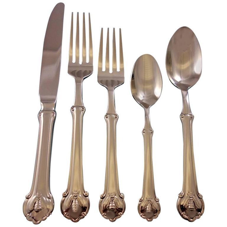 Wallace Napoleon Bee Service for Twelve 18/10 Stainless Flatware Set