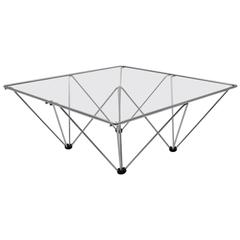 Chromed Square Coffee Table in the Style of Paolo Piva, circa 1980, Italy 12