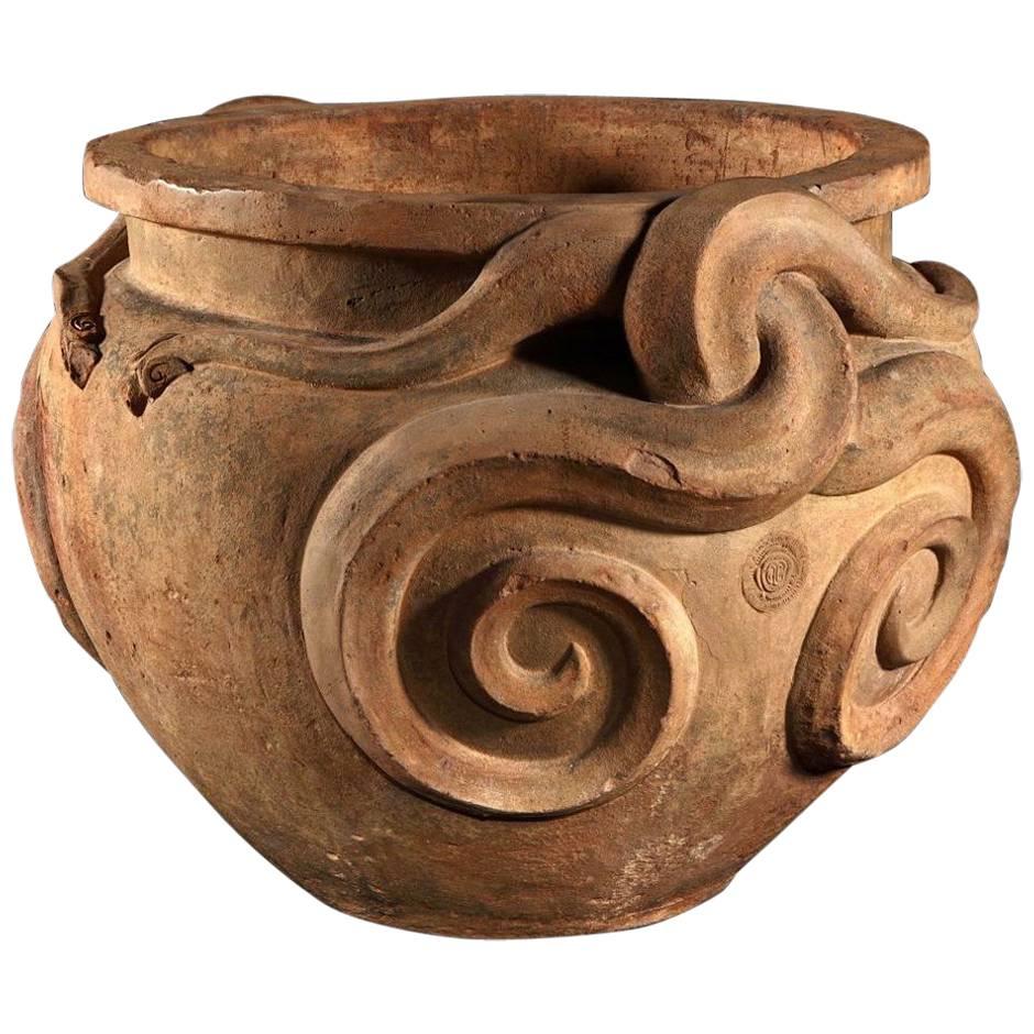 Large Terracotta Compton Pot For Sale