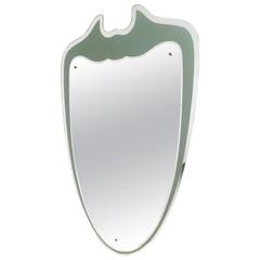 Large and Majestic Shield Shaped Wall Mirror, Italy, 1950s 8
